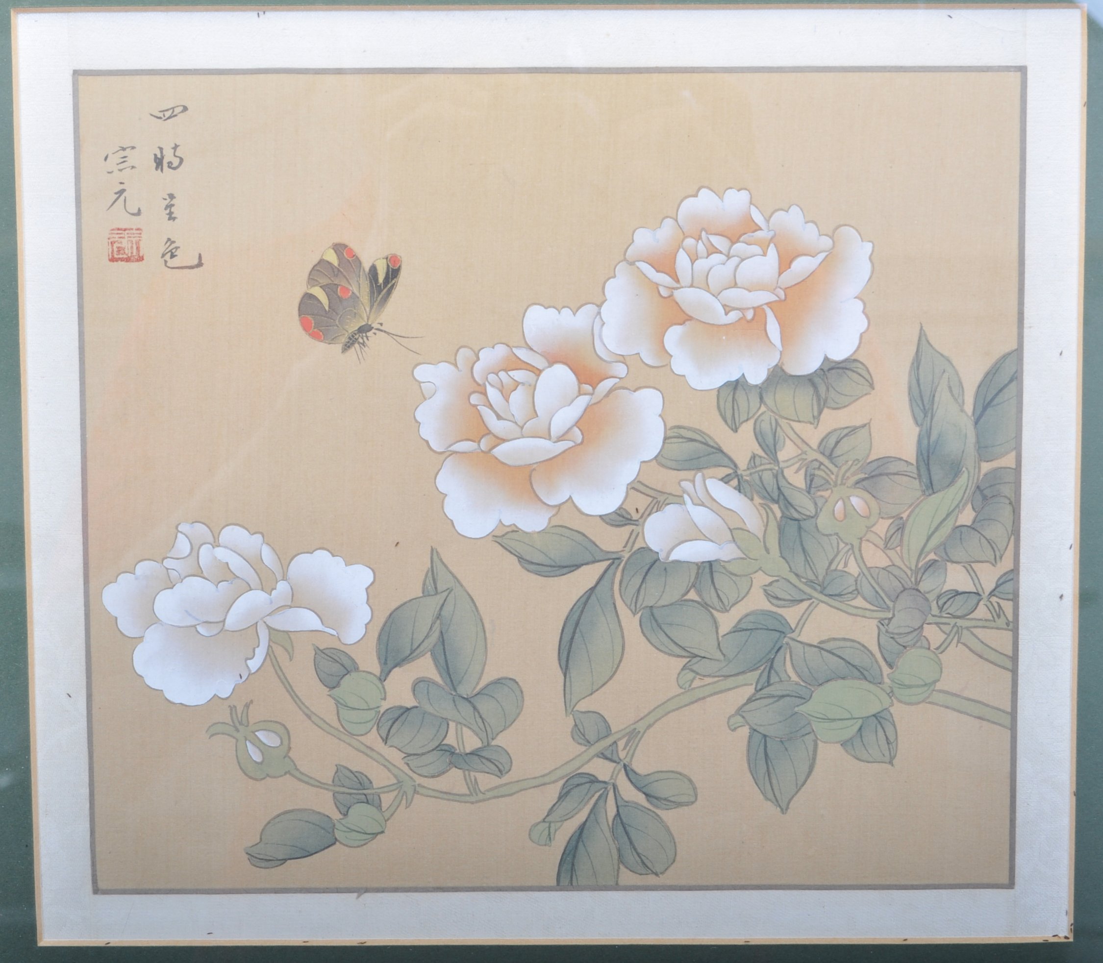 VINTAGE 20TH CENTURY CHINESE ORIENTAL SILK PAINTING - Image 2 of 5