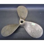 MID 20TH CENTURY SOLID BRONZE BOAT / SHIP PROPELLER