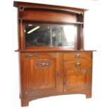 EDWARDIAN ARTS & CRAFTS WALNUT MIRROR BACK DRESSER