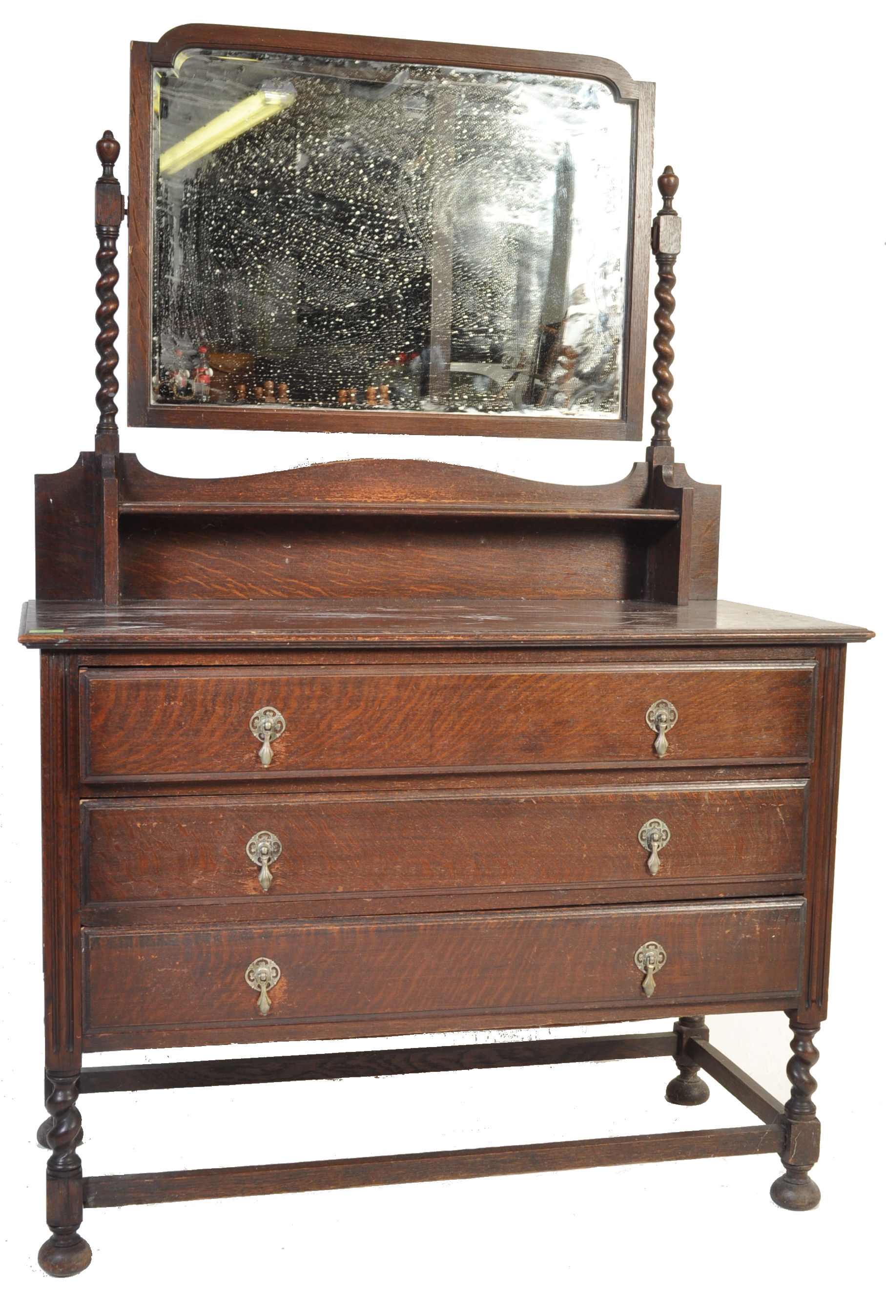 1940S OAK DRESSING TABLE CHEST