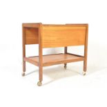 MID CENTURY TEAK WOOD DANISH TROLLEY AND MIRROR