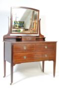 EARLY 20TH CENTURY EDWARDIAN MAHOGANY INLAID DRESSING TABLE