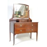 EARLY 20TH CENTURY EDWARDIAN MAHOGANY INLAID DRESSING TABLE