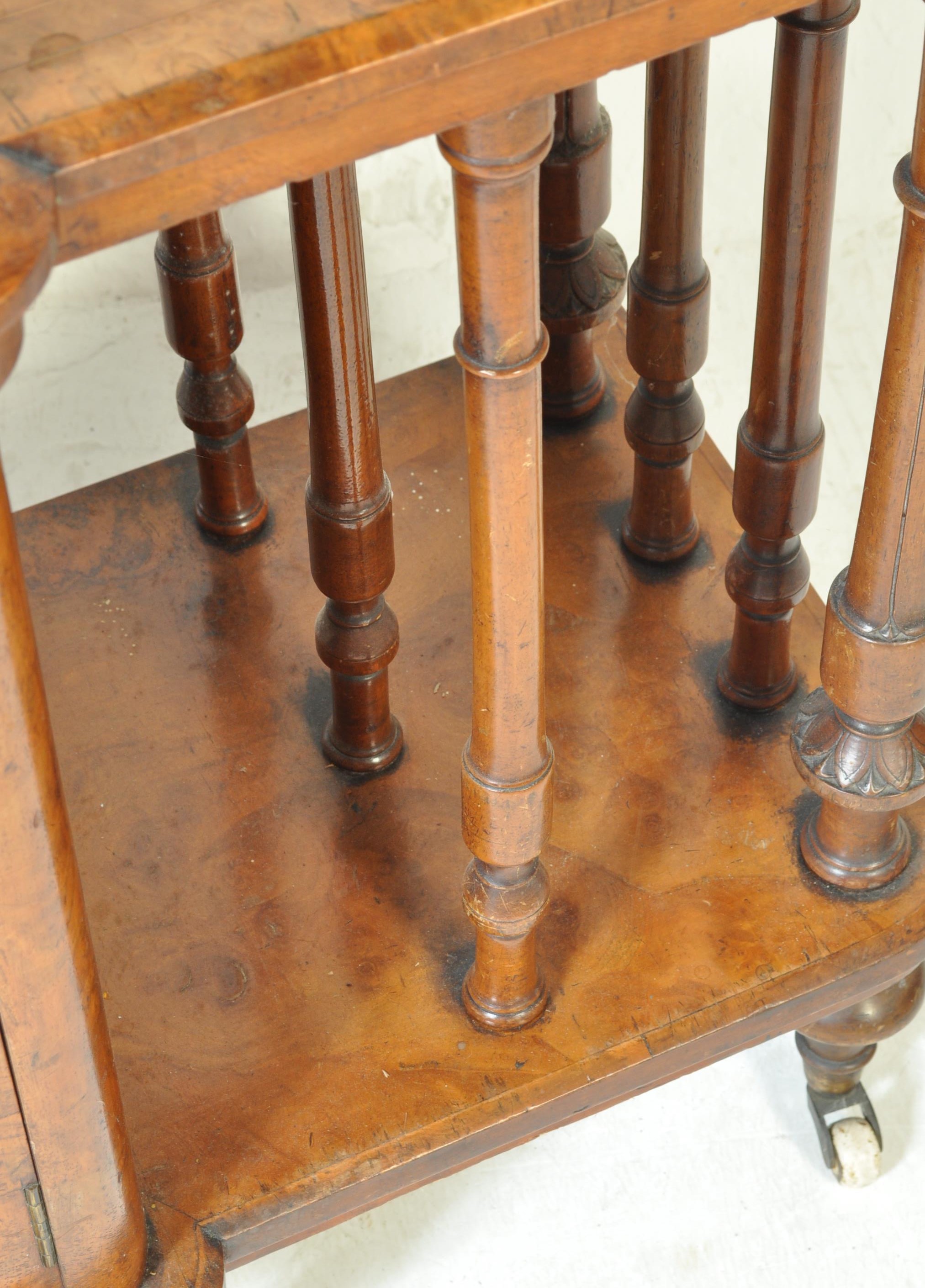 19TH CENTURY VICTORIAN WALNUT MUSIC STAND ETAGERE - Image 7 of 7