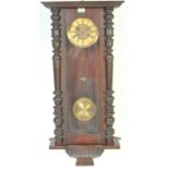 EARLY 20TH CENTURY MAHOGANY CASE VIENNA REGULATOR CLOCK