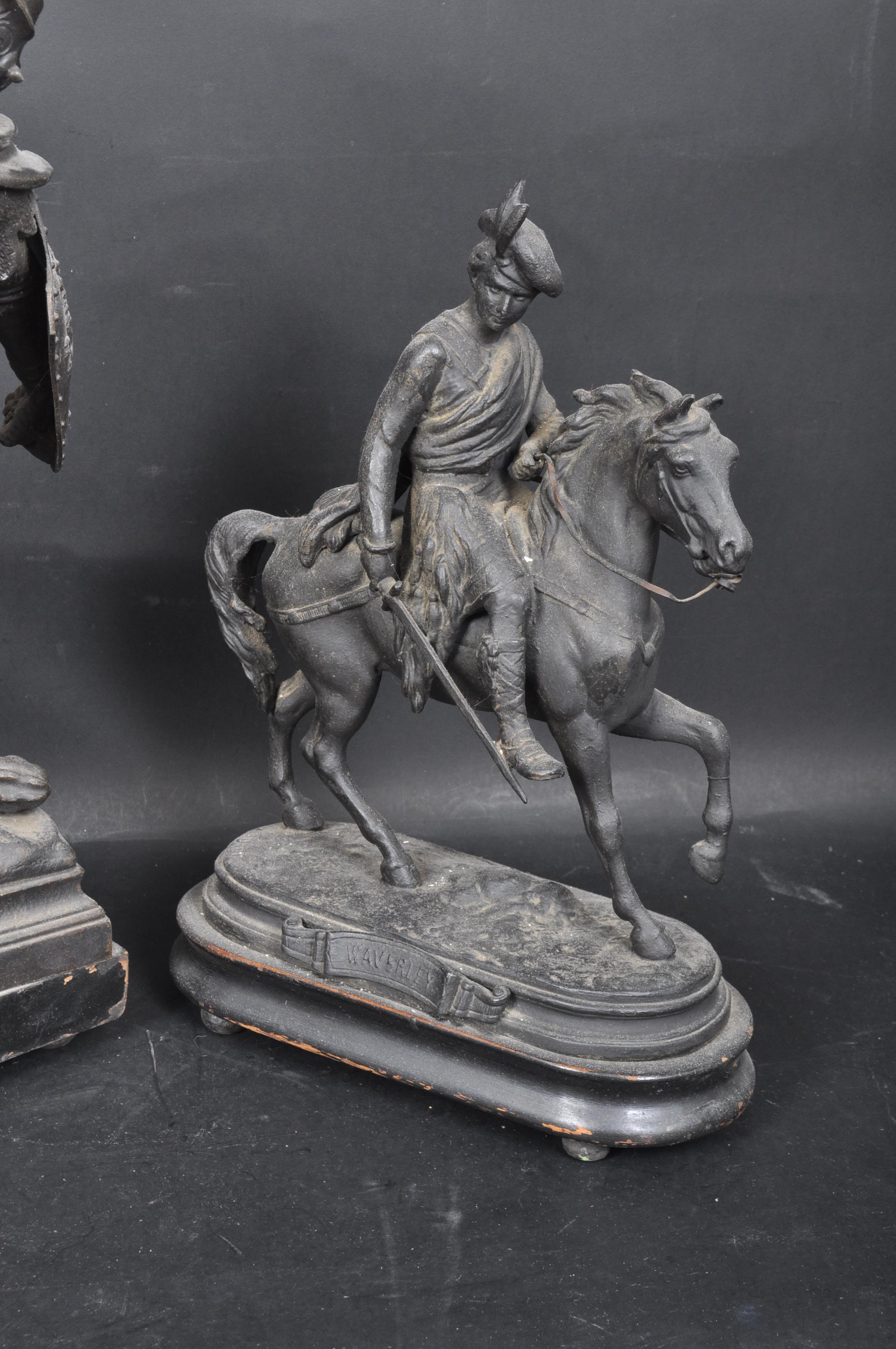 GROUP OF THREE EARLY 20TH CENTURY SPELTER FIGURINES - Image 11 of 12