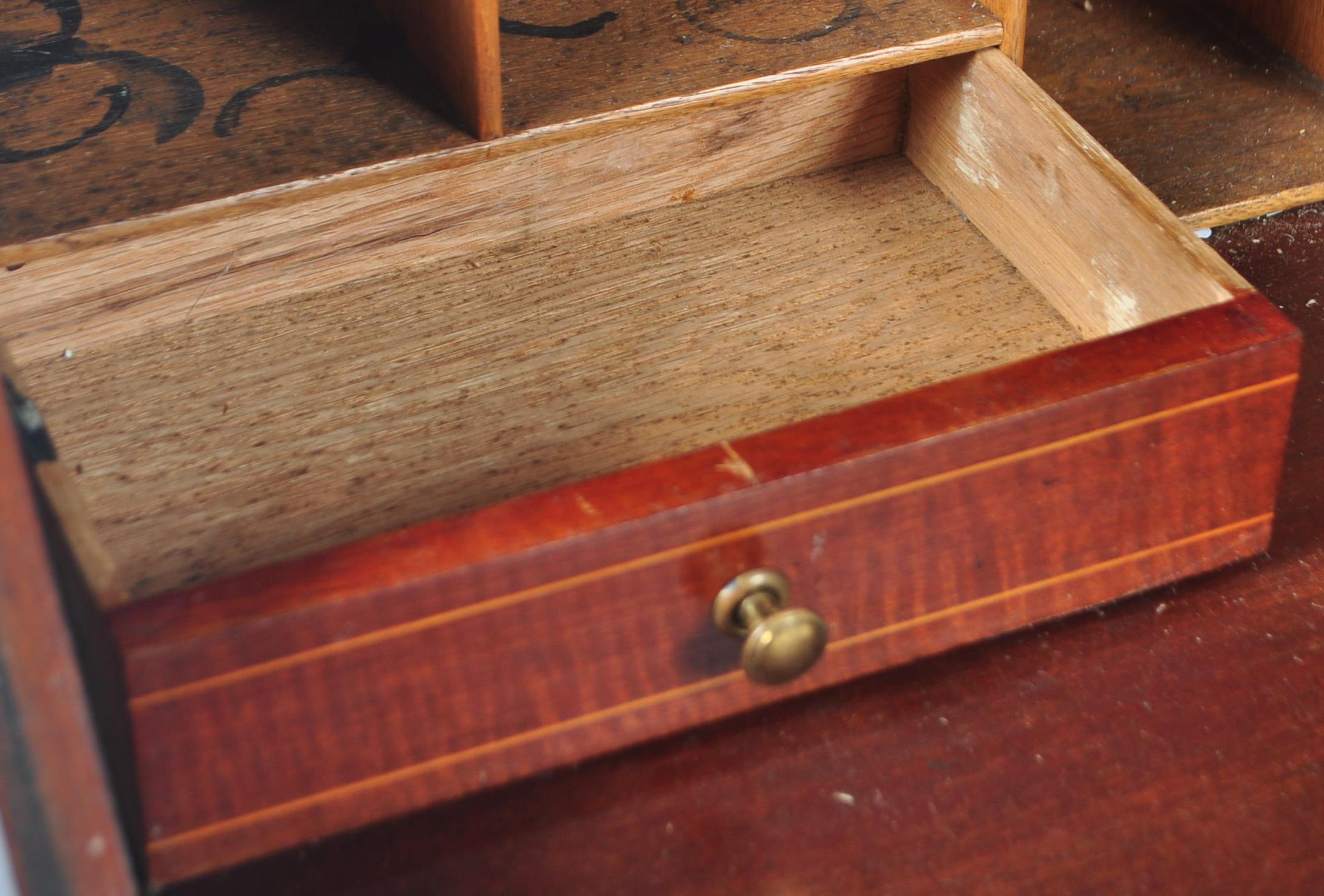 EDWARDIAN ASTRAGAL MAHOGANY BUREAU BOOKCASE - Image 5 of 12