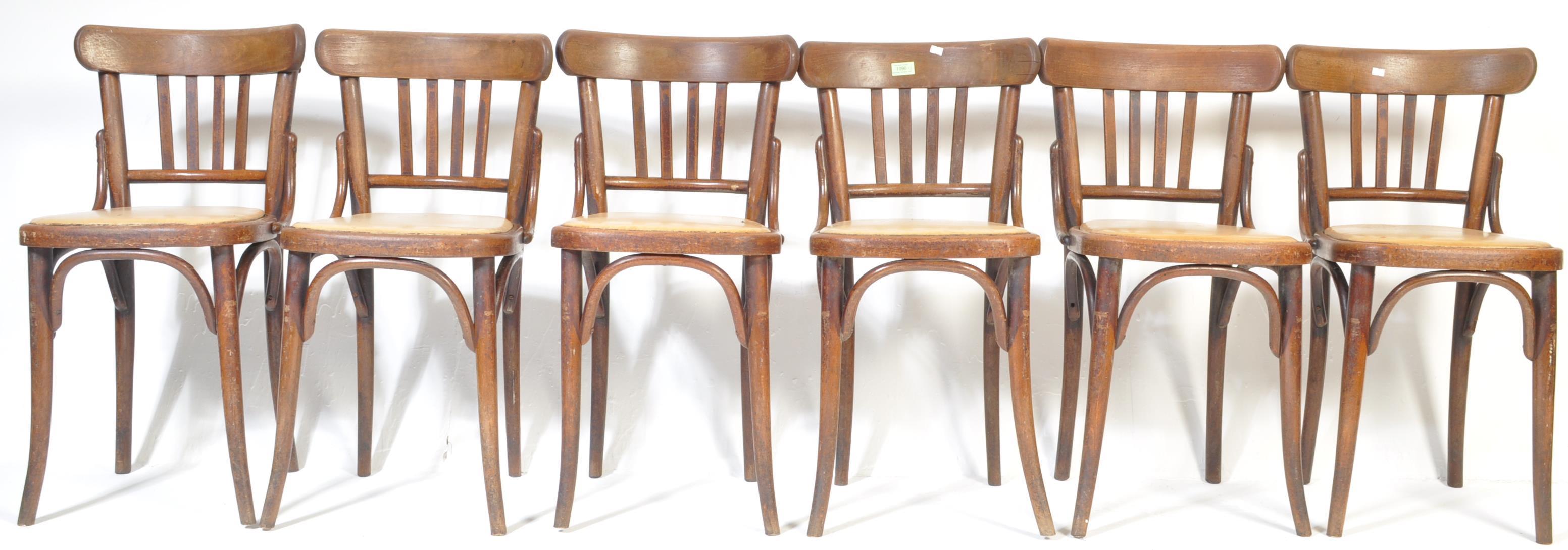 MICHAEL THONET FOR LIGNA - SET OF SIX BENTWOOD BISTRO CHAIRS