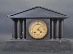 19TH CENTURY VICTORIAN 8 DAY SLATE MANTEL CLOCK