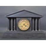 19TH CENTURY VICTORIAN 8 DAY SLATE MANTEL CLOCK