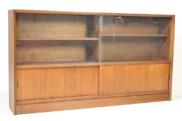 LARGE TEAK WOOD BOOKCASE BY HERBERT GIBBS