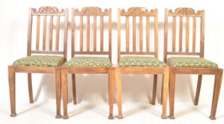 SET OF FOUR 1930’S OAK DINING CHAIRS