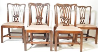 SET OF 18TH CENTURY GEORGE III CHIPPENDALE DINING CHAIRS