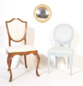 QUEEN ANNE BEDROOM CHAIR, FRENCH CHAIR & MIRROR