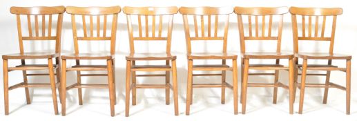 SET OF SIX 20TH CENTURY ELM DINING CHAIRS