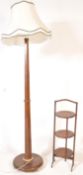 1930’S ART DECO FLOOR STANDARD LAMP AND EDWARDIAN FOLDING CAKE STAND