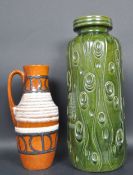 TWO LARGE WEST GERMAN CERAMIC VASES