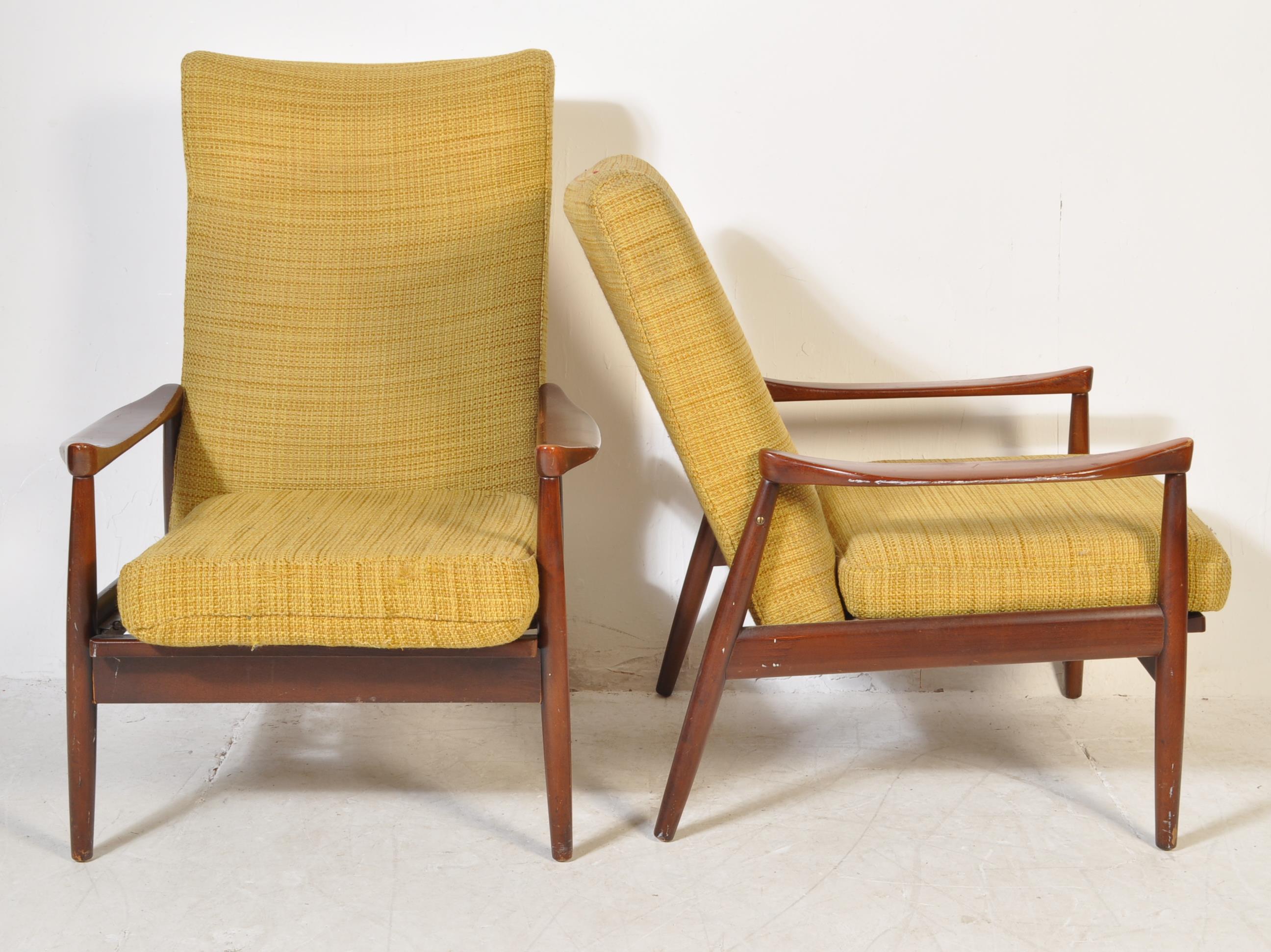 PAIR OF 1960'S TEAK WOOD DANISH INSPIRED ARMCHAIRS - Image 7 of 8