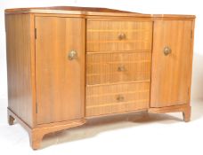 20TH CENTURY ART DECO STYLE WALNUT SIDEBOARD CREDENZA