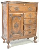 CHINESE ORIENTAL HARDWOOD CARVED CHEST OF DRAWERS