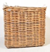 LARGE 20TH CENTURY COUNTRY HOUSE LOG BASKET