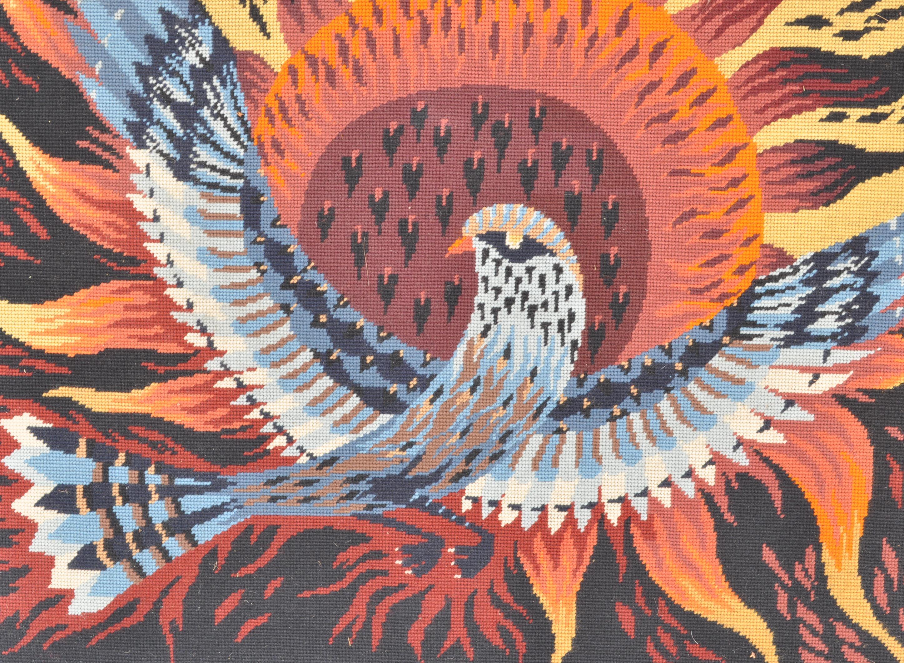 VINTAGE 20TH CENTURY CIRCA 1970S PHOENIX NEEDLEPOINT - Image 3 of 7