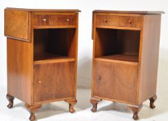 1950S ART DECO WALNUT BEDSIDE CABINET