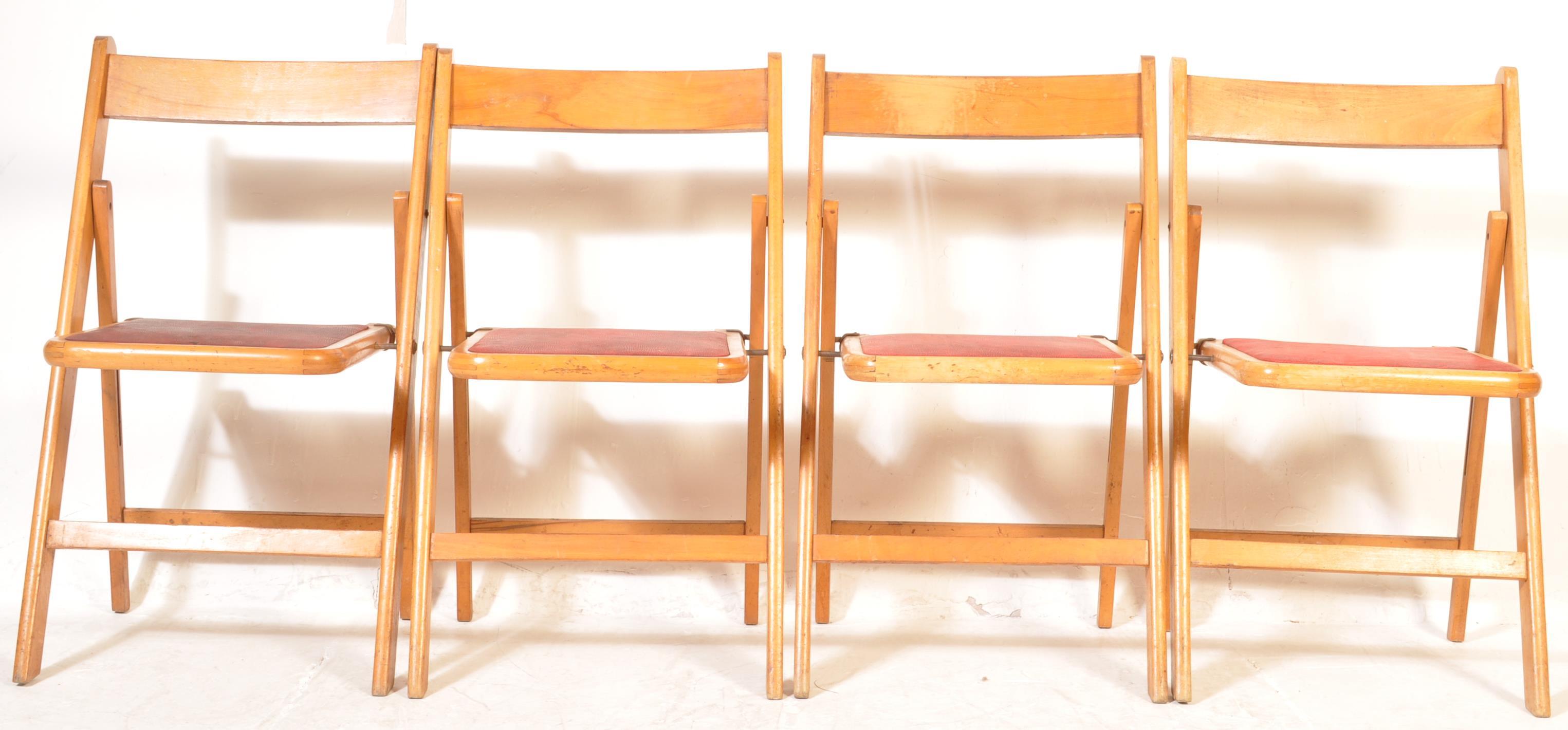 SET OF FOUR RETRO VINTAGE 20TH CENTURY FOLDING CHAIRS