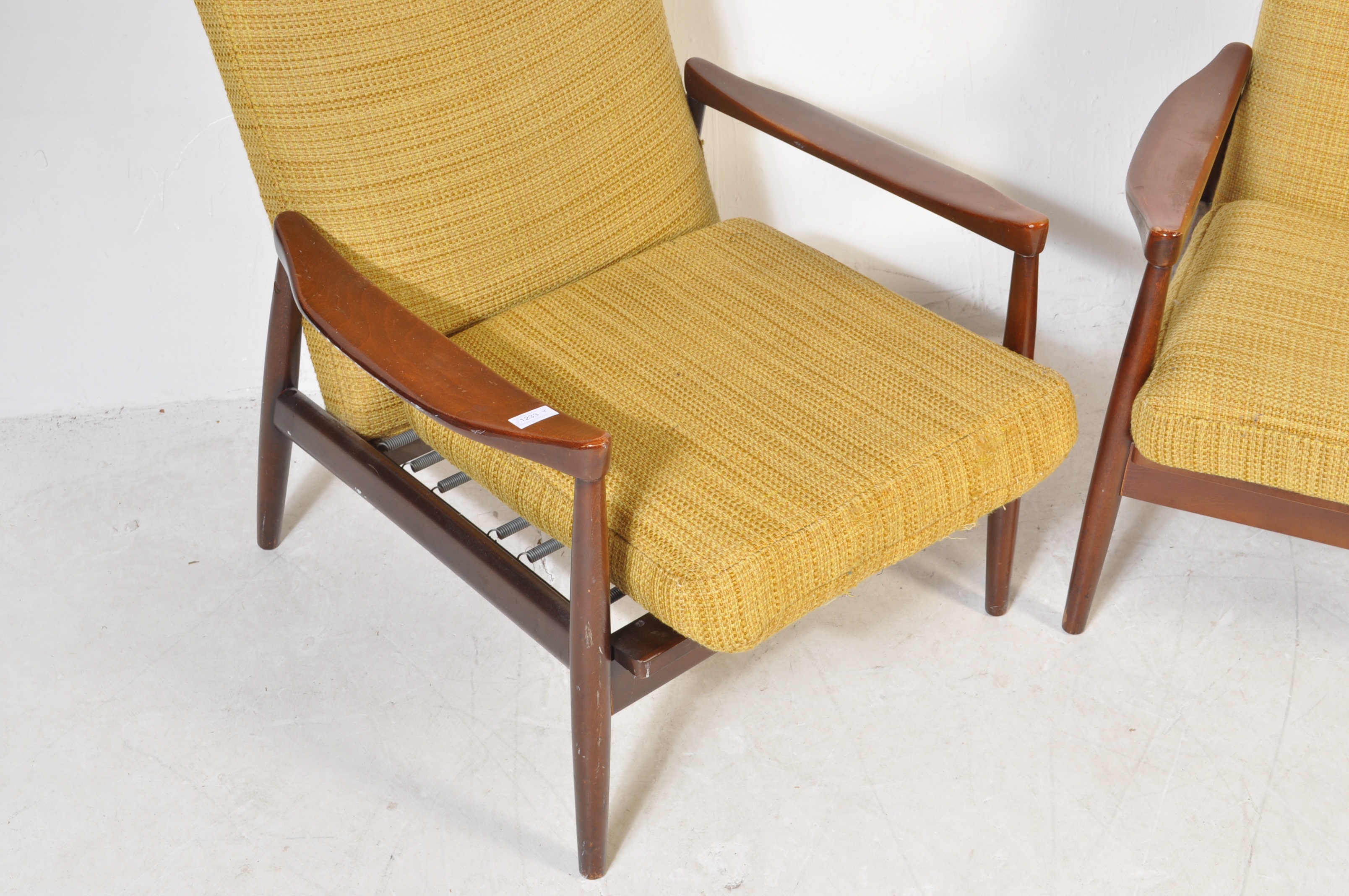 PAIR OF 1960'S TEAK WOOD DANISH INSPIRED ARMCHAIRS - Image 3 of 8