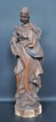 ECCLESIASTICAL 19TH CENTURY PINE STATUE