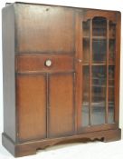 1940's OAK BUREAU BOOKCASE DISPLAY CABINET