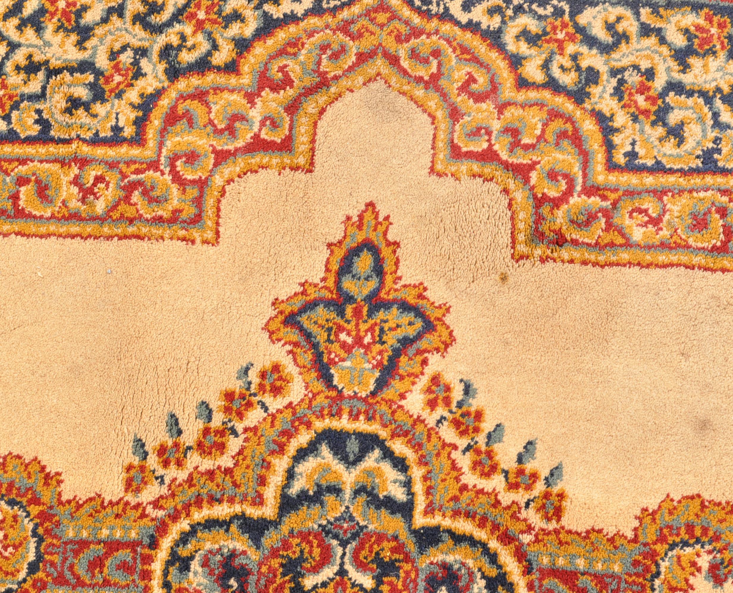 20TH CENTURY PERISAN ISLAMIC CREAM CARPET RUG - Image 6 of 6