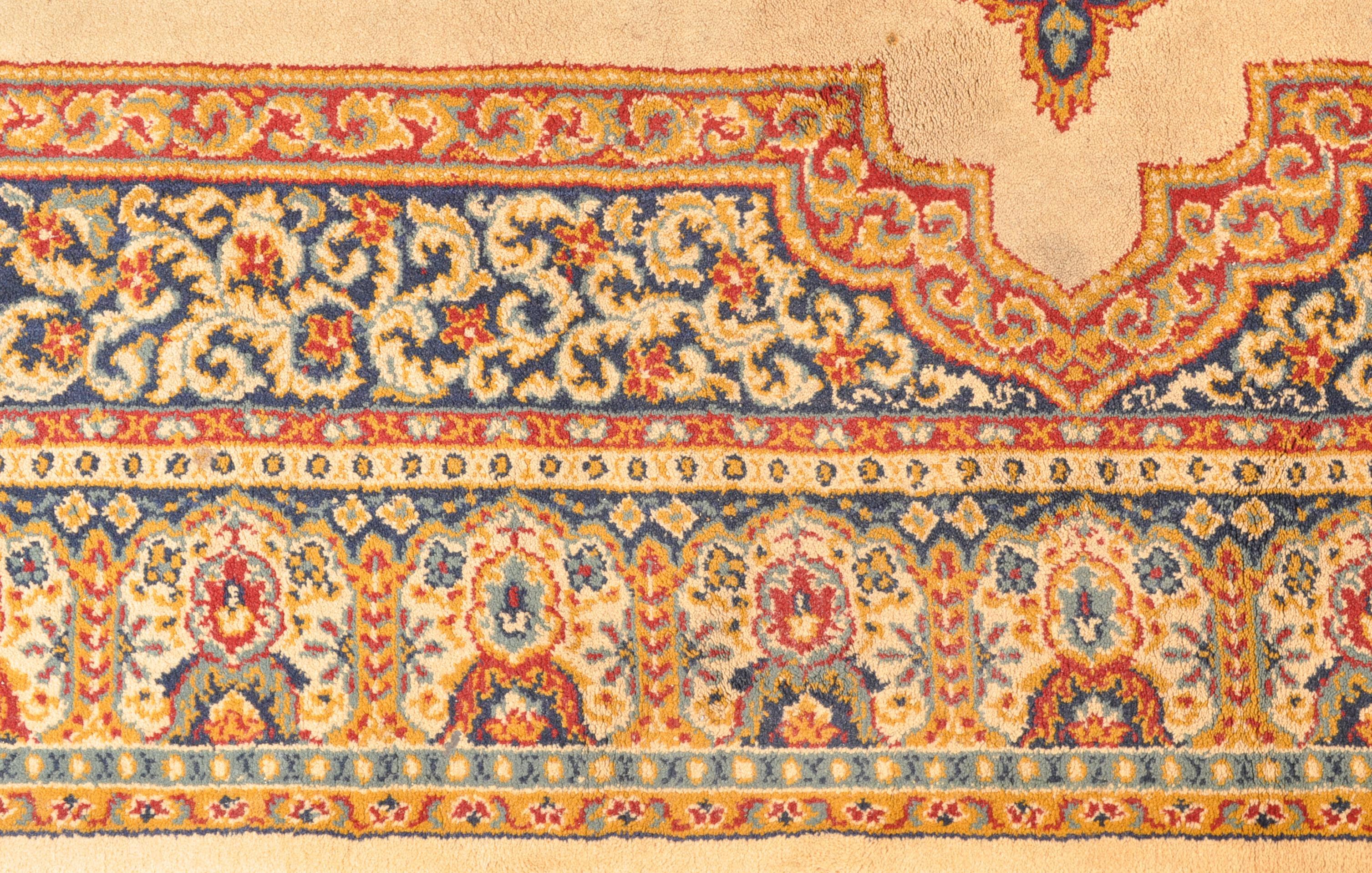 20TH CENTURY PERISAN ISLAMIC CREAM CARPET RUG - Image 3 of 6