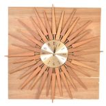 ART DECO STYLE SUNBURST ATOMIC CLOCK