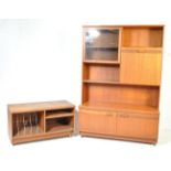 RETRO VINTAGE 20TH CENTURY TEAK WOOD WALL UNIT