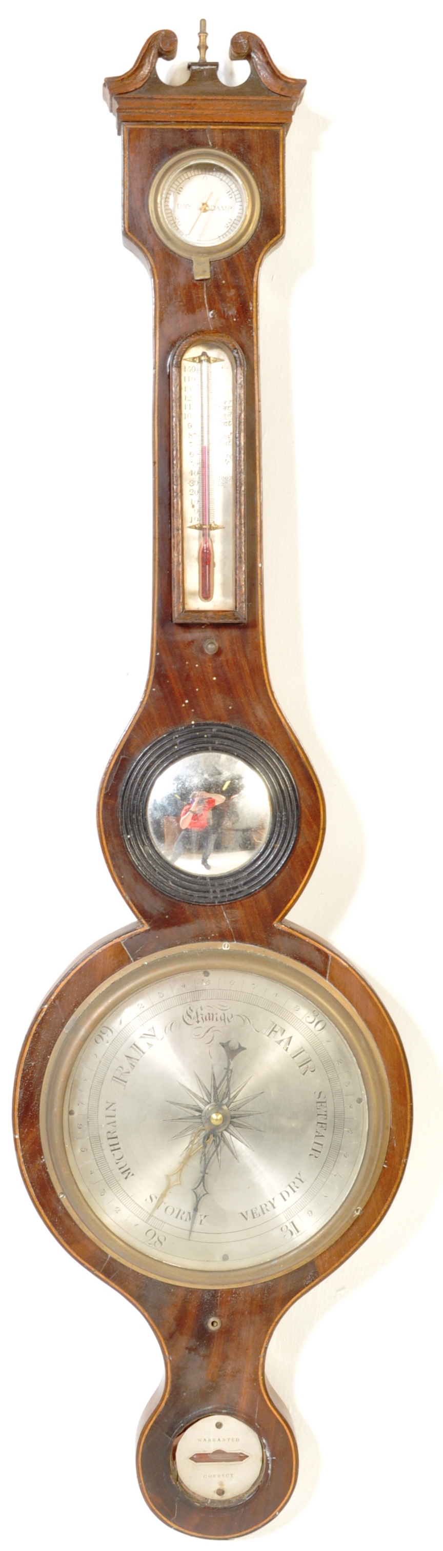 19TH CENTURY VICTORIAN CLOCK AND BAROMETER - Image 3 of 9