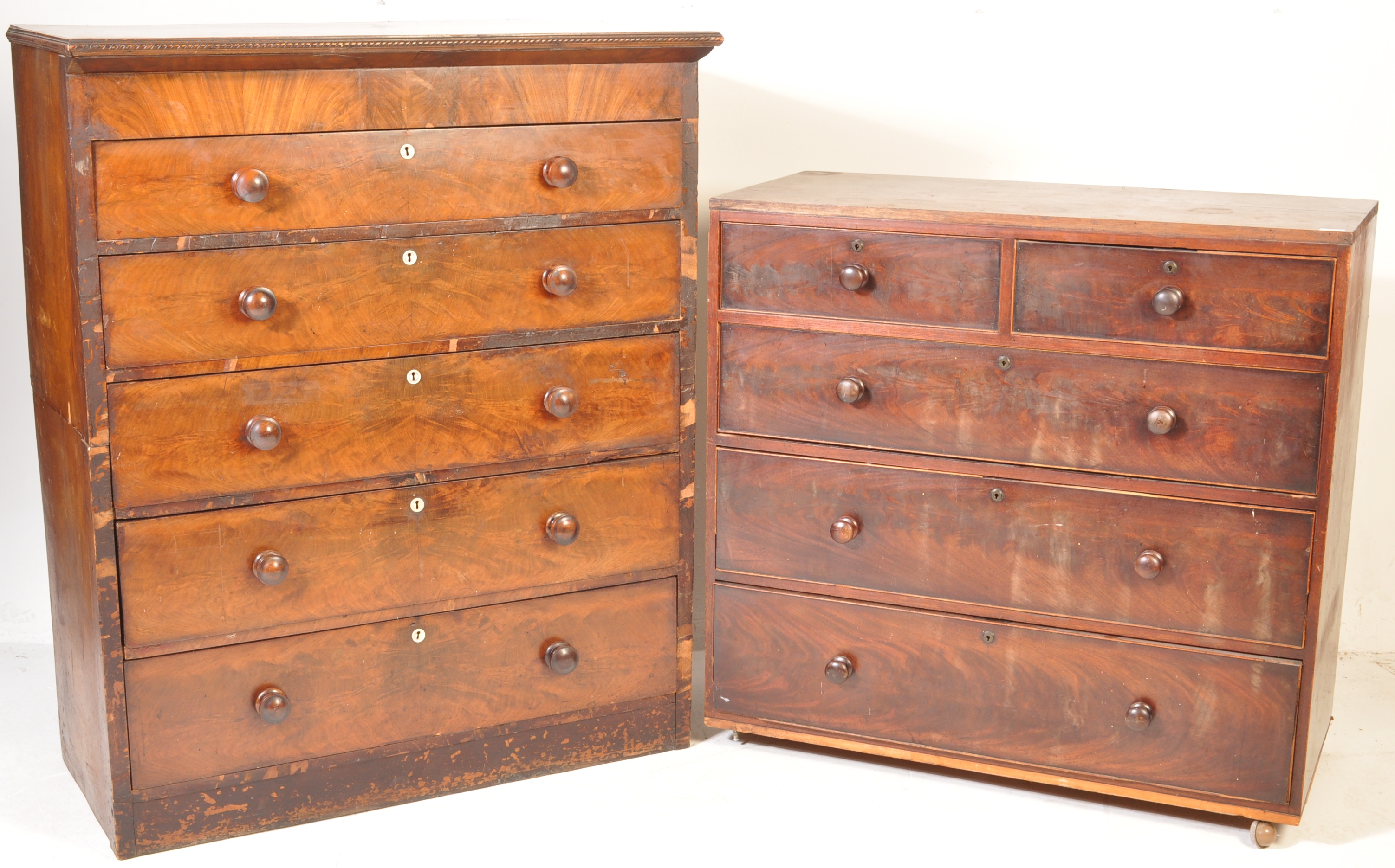 VICTORIAN SCOTTISH MAHOGANY CHEST OF DRAWRRS & OTHER