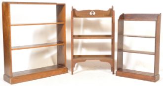 GROUP OF THREE 1930’S OAK BOOKCASES