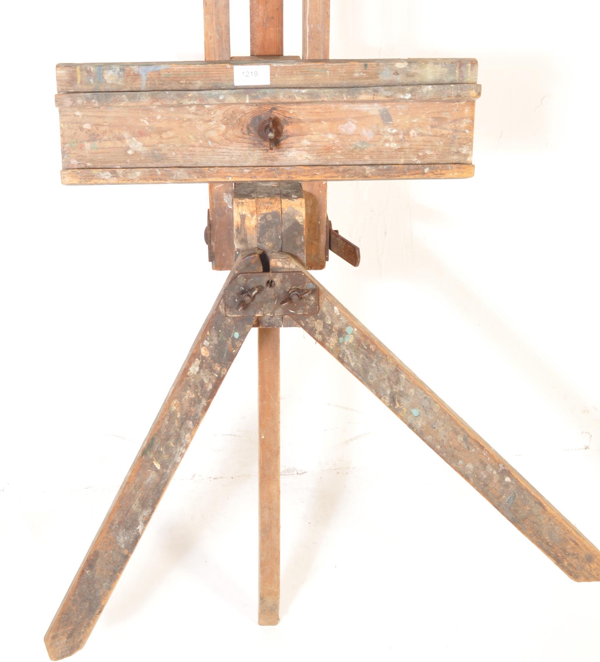 LARGE VINTAGE 20TH CENTURY WOODEN ARTISTS EASEL - Image 7 of 7