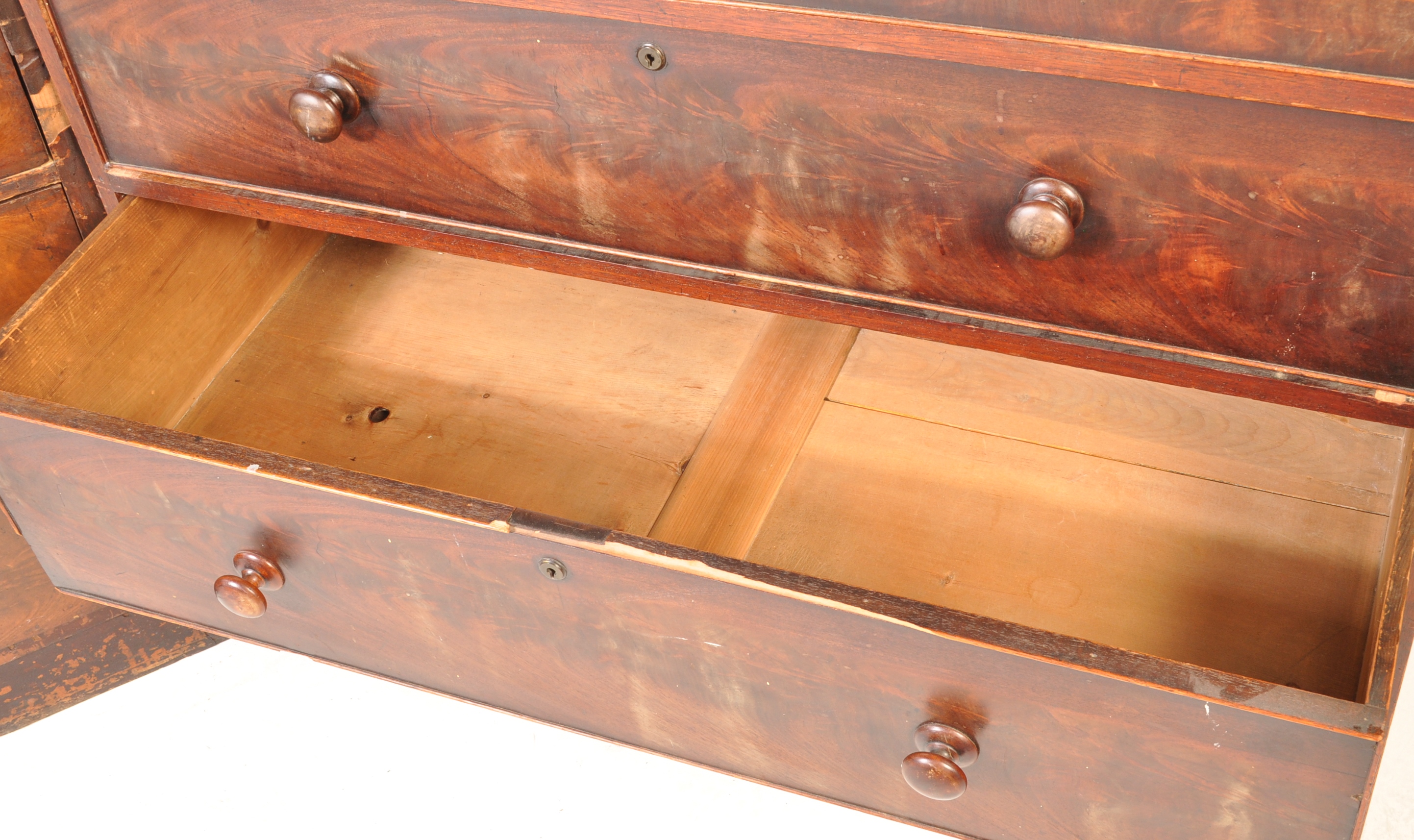 VICTORIAN SCOTTISH MAHOGANY CHEST OF DRAWRRS & OTHER - Image 7 of 10