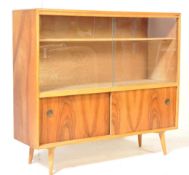 RETRO MID 20TH CENTURY WALNUT BOOKCASE CABINET