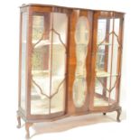 1950's MID 20TH CENTURY WALNUT VENEER CHINA DISPLAY CABINET