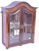 EDWARDIAN MAHOGANY TABLE TOP DISPLAY CABINET