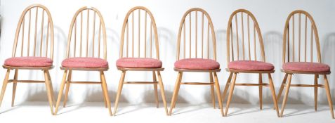 ERCOL - SET OF SIX QUAKER DINING CHAIRS