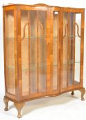 MID 20TH CENTURY WALNUT CHINA DISPLAY CABINET