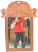 VINTAGE 20TH CENTURY EXOTIC HARDWOOD CARVED MIRROR