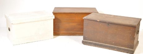 COLLECTION OF THREE 20TH CENTURY PINE TRUNKS