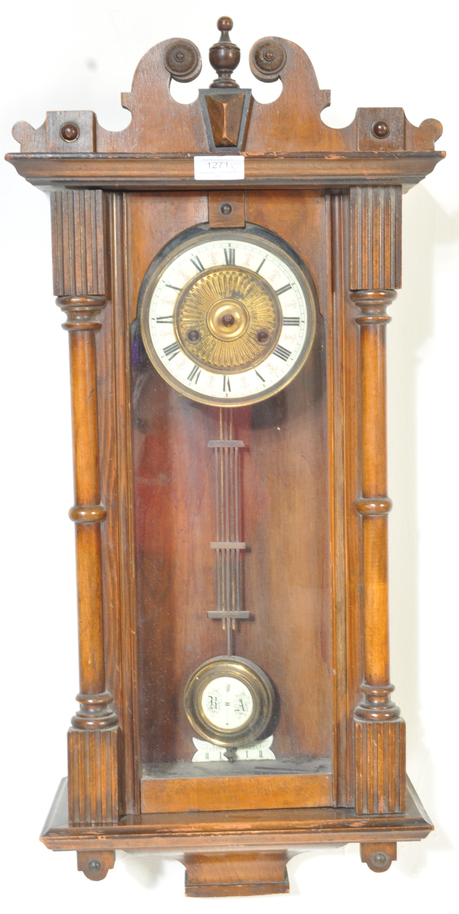 19TH CENTURY VICTORIAN CLOCK AND BAROMETER - Image 2 of 9