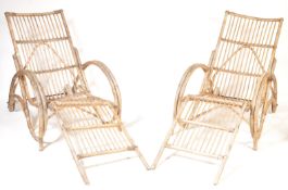 TWO EARLY 20TH CENTURY BAMBOO STEAMER CHAIR