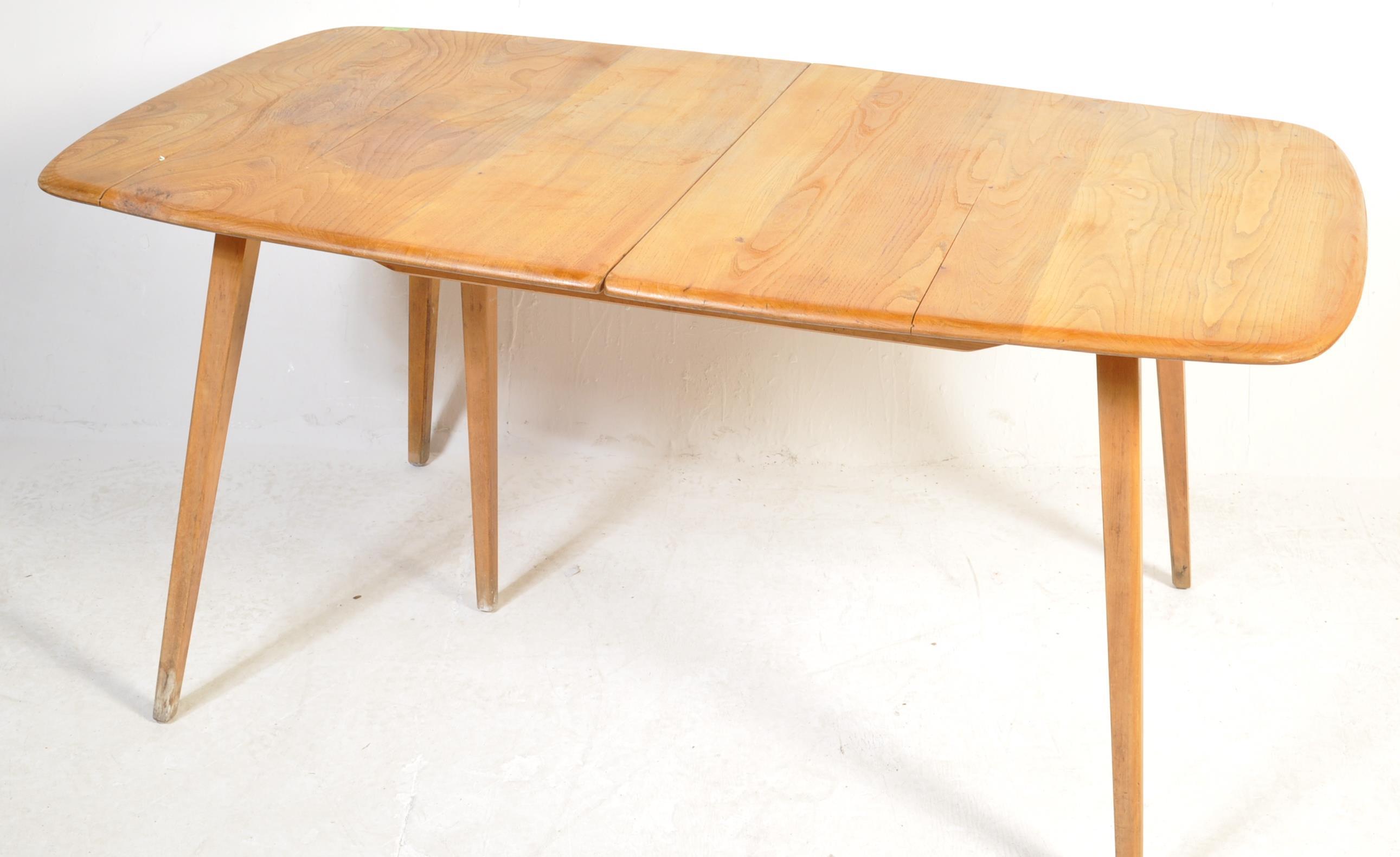 20TH CENTURY ERCOL BLONDE BEECH AND ELM DINING TABLE - Image 2 of 4